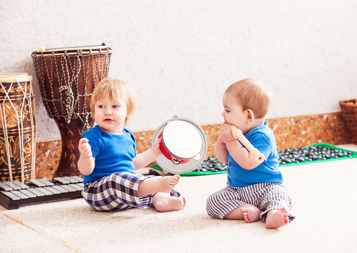 72595212 - boys with musical instruments